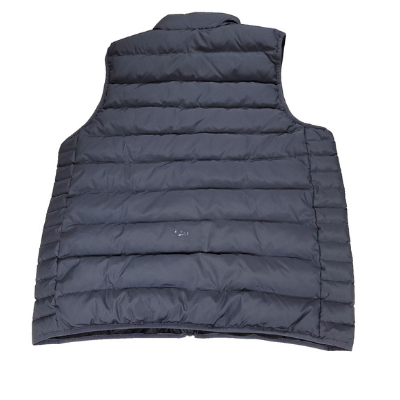 Lands End Puffer Vest Mens Sz Large Gray Goose Down Winter Cold Quilted Snow - Picture 2 of 16